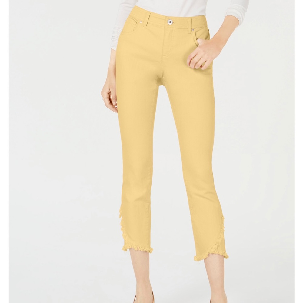 Inc tulip hem crop Jean